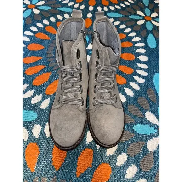 Blowfish Malibu Gray Combat Boots – Size 8.5 - Picture 2 of 11